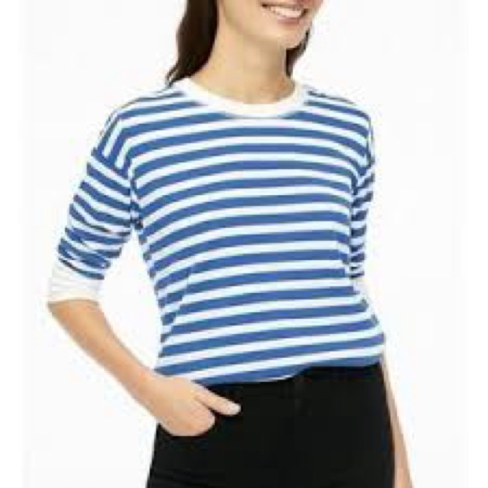J. CREW Stripped Lightweight Sweater 100% Cotton Women’s size Small Preppy